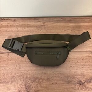 DAGNE DOVER Ace Neoprene Fanny Pack Dark Moss Green 1L Water-Resistant Belt Bag